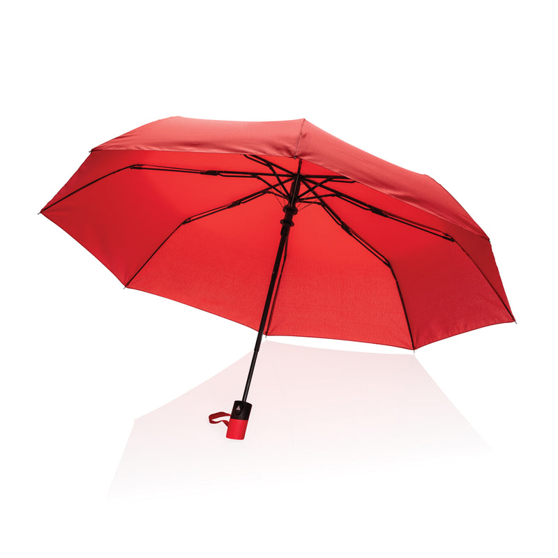Load image into Gallery viewer, 21-inch Impact AWARE™ RPET mini auto open umbrella by XD Collection, featuring compact design and durable fabric.