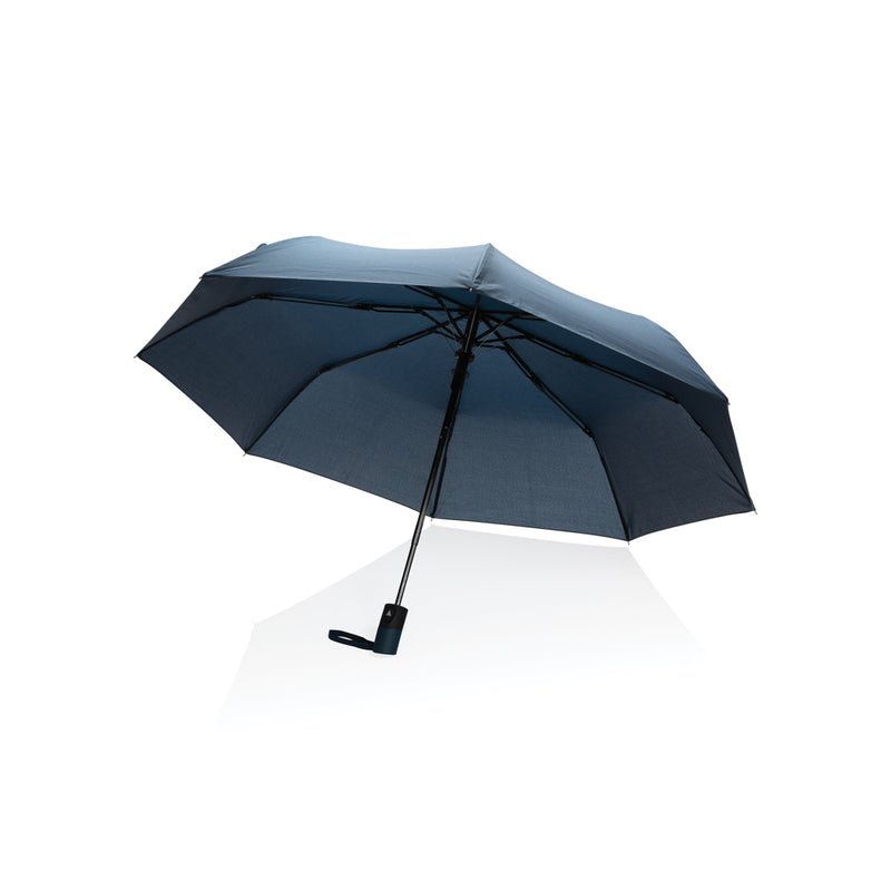 Load image into Gallery viewer, 21-inch Impact AWARE™ RPET mini auto open umbrella by XD Collection, showing its compact design and eco-friendly fabric.