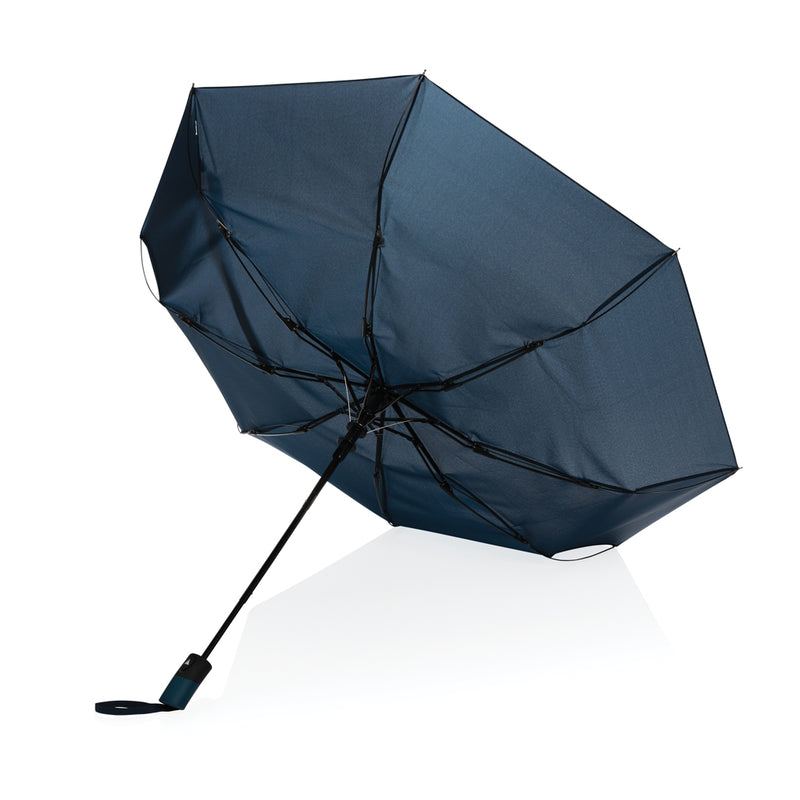 Load image into Gallery viewer, 21-inch Impact AWARE™ RPET mini auto open umbrella by XD Collection, featuring a compact design and vibrant canopy.