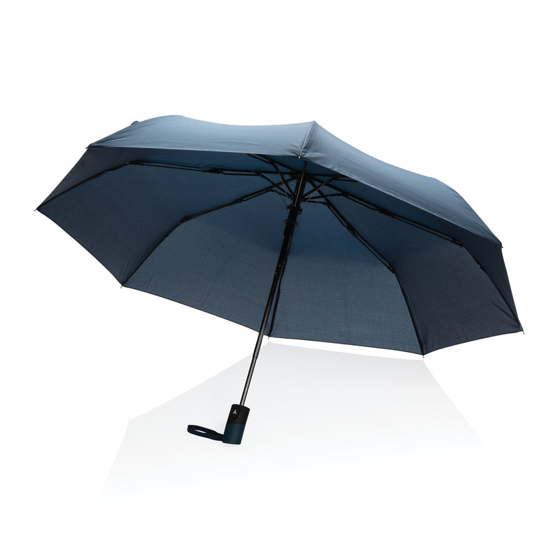 Load image into Gallery viewer, 21-inch Impact AWARE™ RPET mini auto open umbrella by XD Collection with compact design and colorful canopy.
