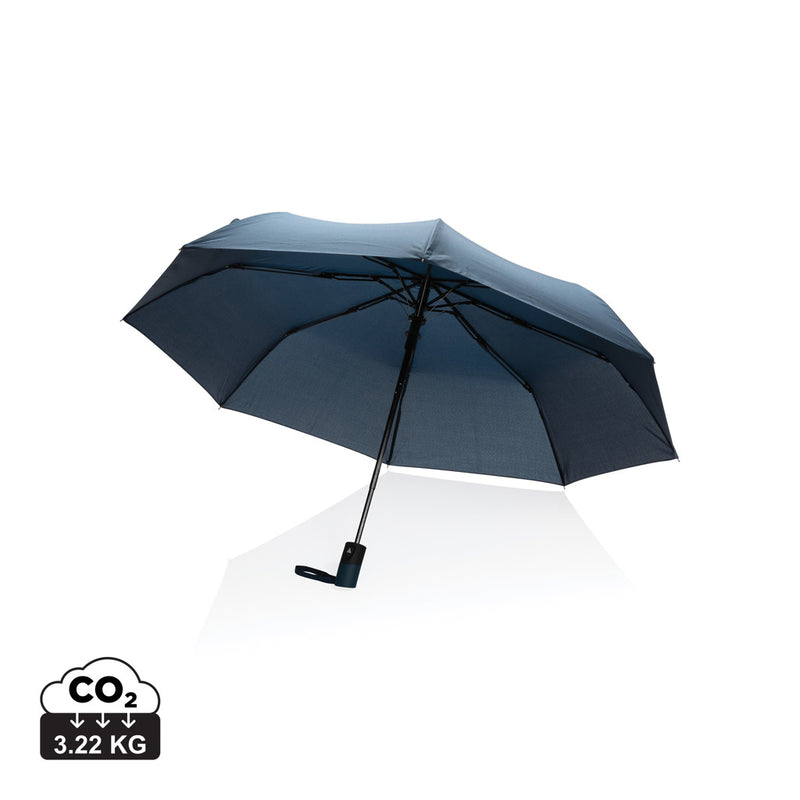 Load image into Gallery viewer, 21-inch Impact AWARE™ RPET mini auto open umbrella by XD Collection, featuring compact design and durable fabric.