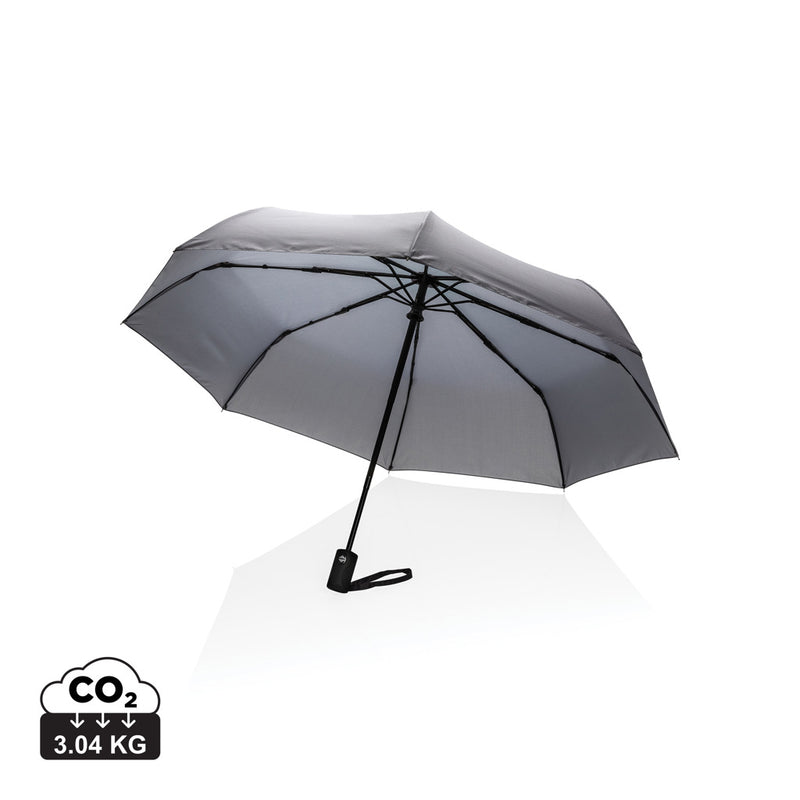 Load image into Gallery viewer, 21-inch Impact AWARE™ RPET auto open/close umbrella by XD Collection, featuring a compact design and eco-friendly materials.