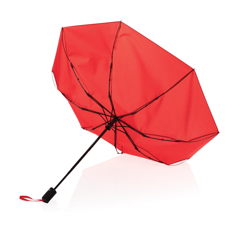 Load image into Gallery viewer, XD Collection 21-inch Impact AWARE™ RPET auto open/close umbrella with 190T fabric, compact and lightweight for easy carrying.