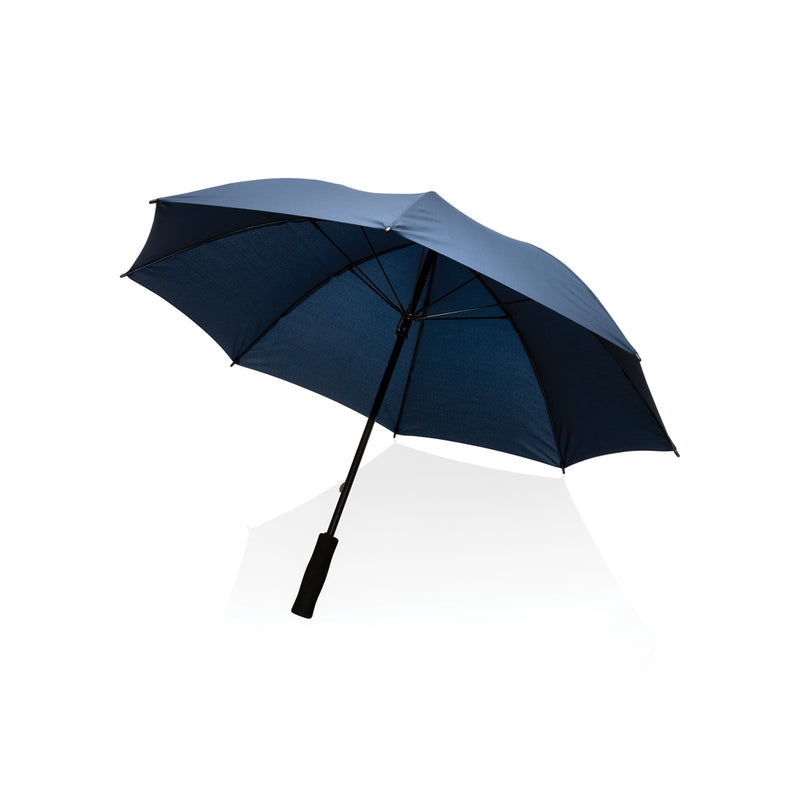 Load image into Gallery viewer, XD Collection 23-inch Impact AWARE™ RPET 190T storm-proof umbrella open, featuring a durable weather-resistant canopy.