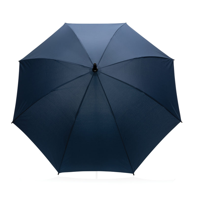 Load image into Gallery viewer, 23-inch Impact AWARE™ RPET storm-proof umbrella by XD Collection with waterproof 190T fabric, sturdy handle, and compact design.