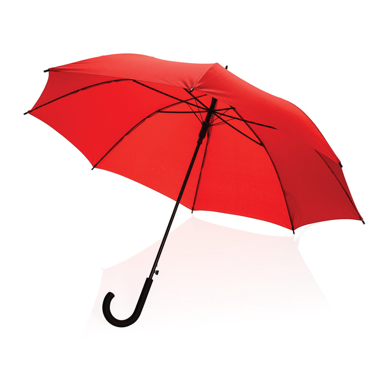 Load image into Gallery viewer, XD Collection 23-inch Impact AWARE™ RPET auto open umbrella with sturdy 190T canopy, eco-friendly design, and auto open feature.