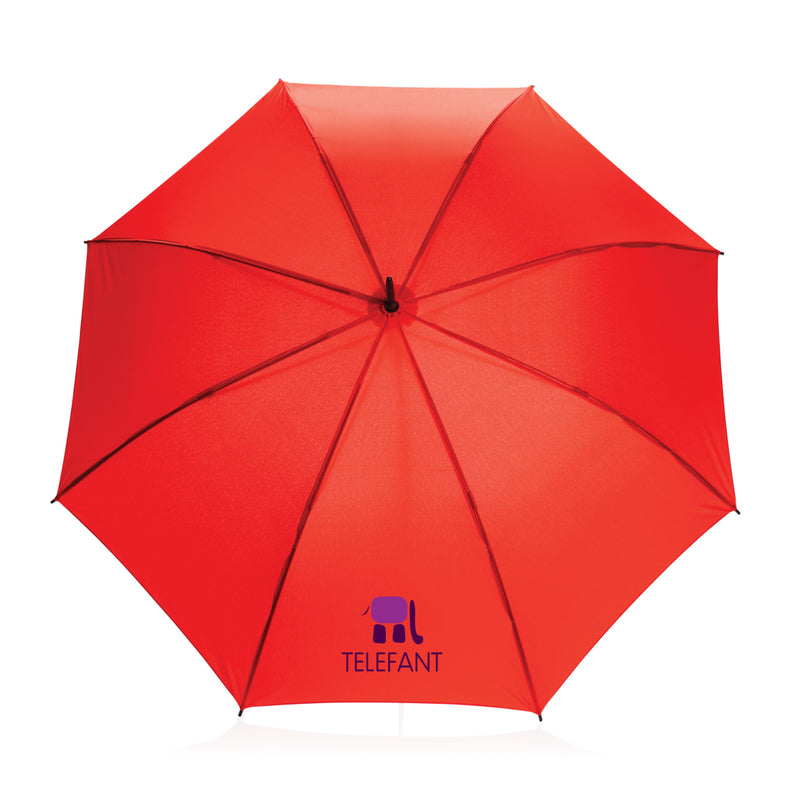 Load image into Gallery viewer, 23-inch Impact AWARE™ RPET auto open umbrella by XD Collection, featuring a compact design and durable fabric, shown open.