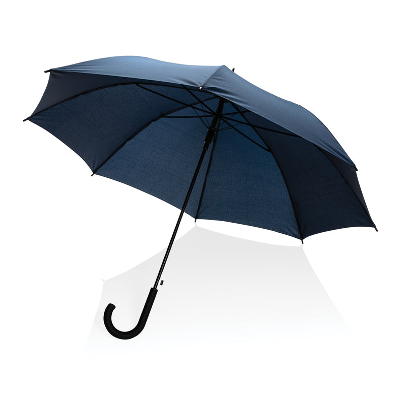 Load image into Gallery viewer, XD Collection 23-inch Impact AWARE™ RPET auto open umbrella with 190T canopy, eco-friendly design, and sturdy auto open mechanism.