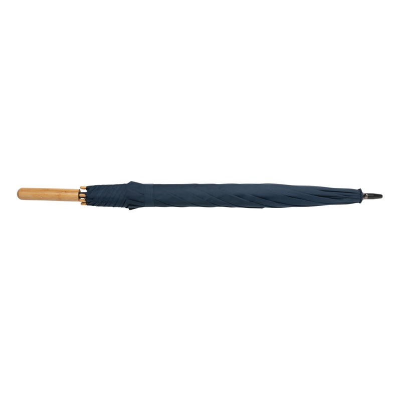 Load image into Gallery viewer, 23" Impact AWARE™ RPET 190T auto open bamboo umbrella - Custom Wood Designs