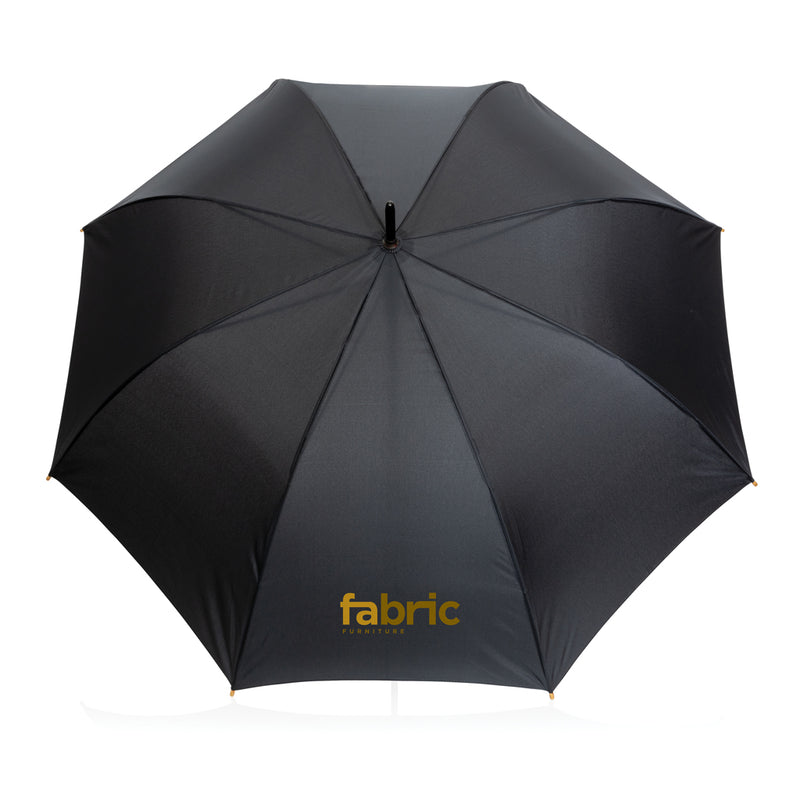 Load image into Gallery viewer, 27" Impact AWARE™ RPET 190T auto open bamboo umbrella - Custom Wood Designs