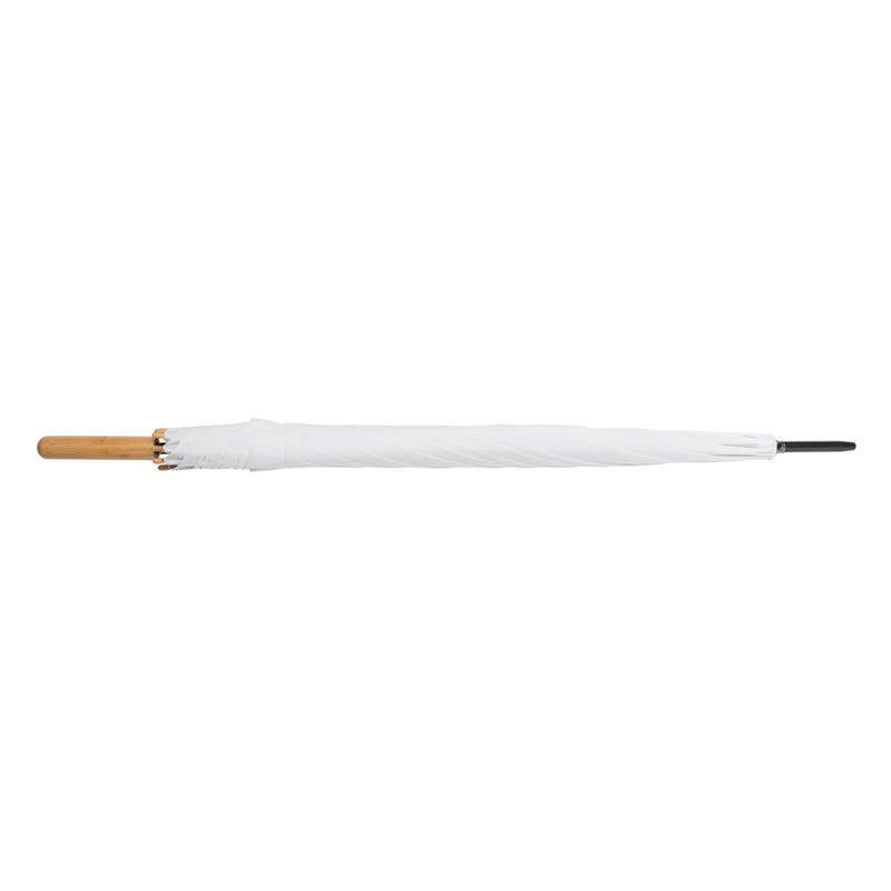 Load image into Gallery viewer, 27-inch Impact AWARE™ RPET bamboo umbrella by XD Collection, auto open with durable 190T fabric, lightweight and eco-friendly design.