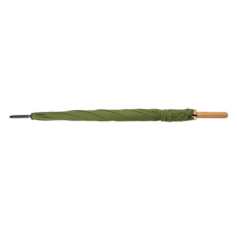 Load image into Gallery viewer, 27" Impact AWARE™ RPET 190T auto open bamboo umbrella - Custom Wood Designs