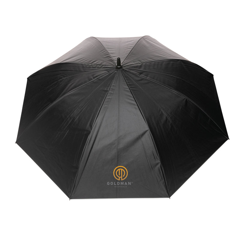 Load image into Gallery viewer, 27-inch Impact AWARE™ RPET dual-color auto-open umbrella by XD Collection, featuring eco-friendly recycled PET fabric and automatic opening.