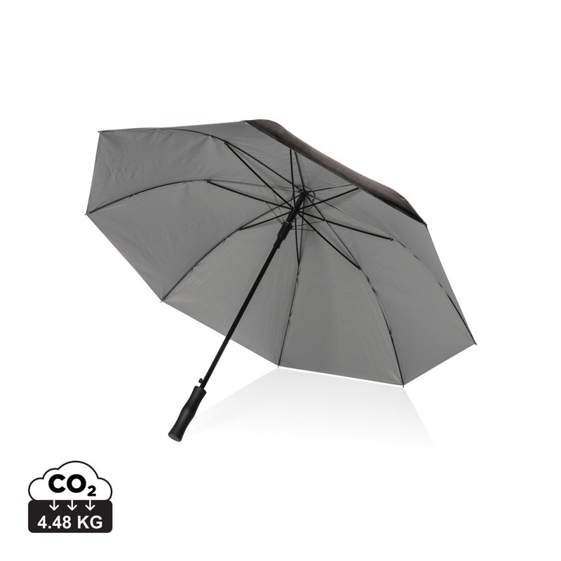 Load image into Gallery viewer, 27-inch Impact AWARE™ RPET dual-color auto open umbrella by XD Collection, showing the vibrant, eco-friendly design.