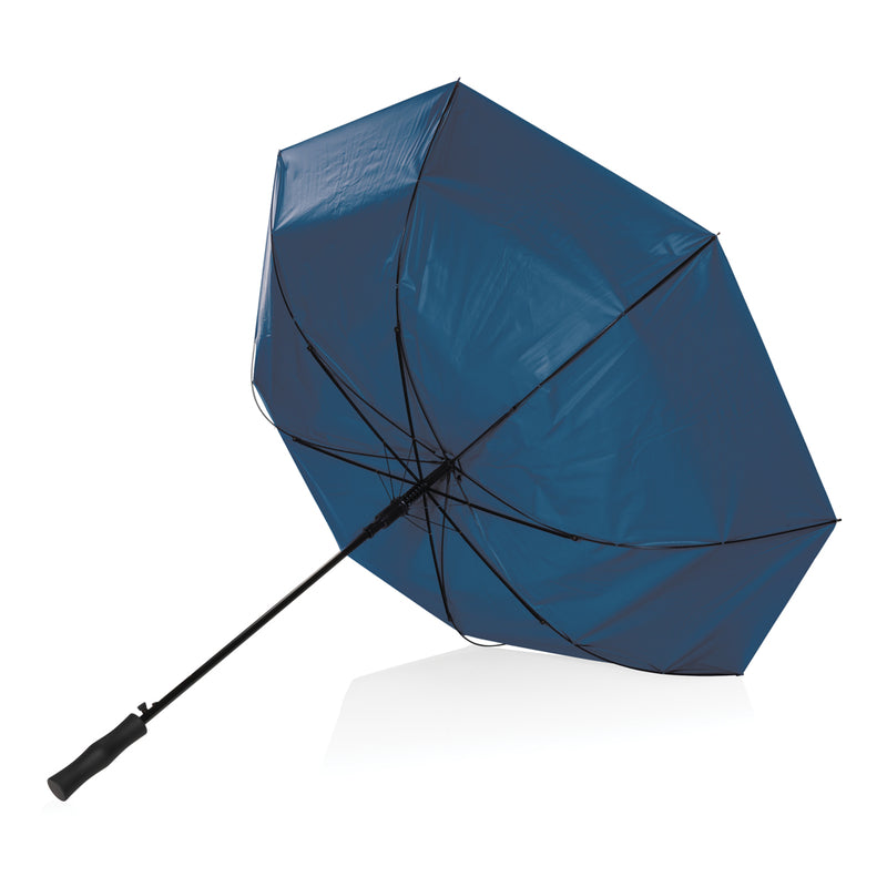 Load image into Gallery viewer, XD Collection 27-inch Impact AWARE™ RPET dual-color auto open umbrella with sturdy frame and vibrant design.