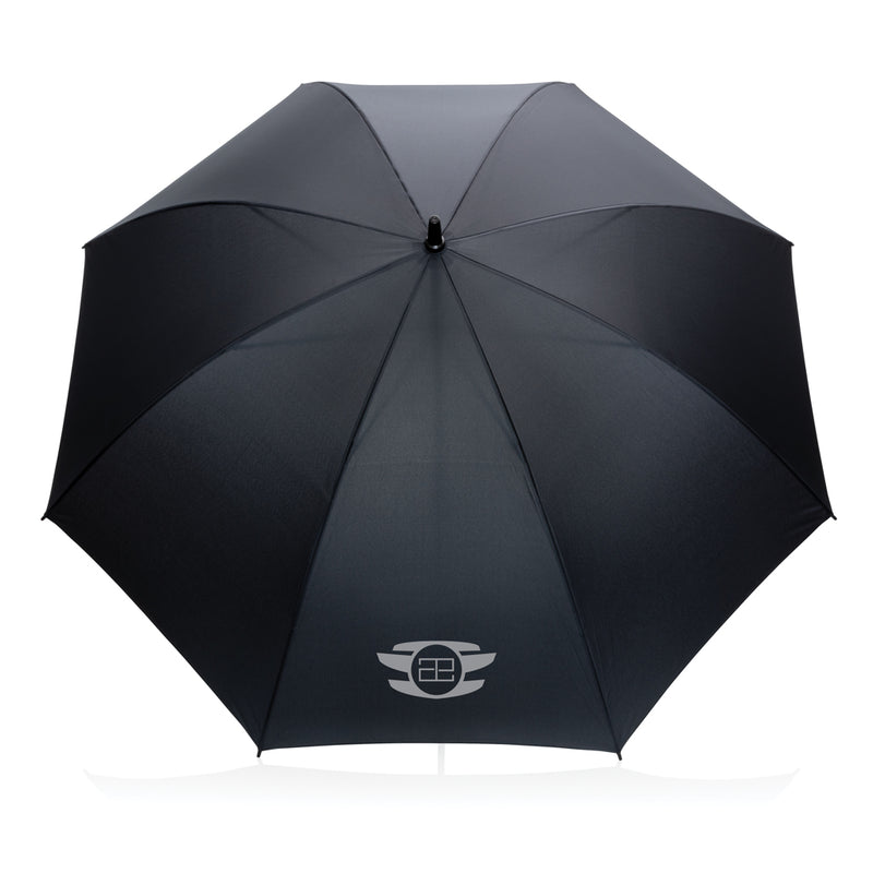 Load image into Gallery viewer, 30-inch Impact AWARE™ RPET storm-proof umbrella by XD Collection, featuring a durable, weather-resistant canopy in the image.
