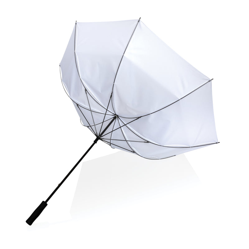 Load image into Gallery viewer, 30-inch Impact AWARE™ RPET storm-proof umbrella by XD Collection, featuring a durable, weather-resistant canopy in the image.