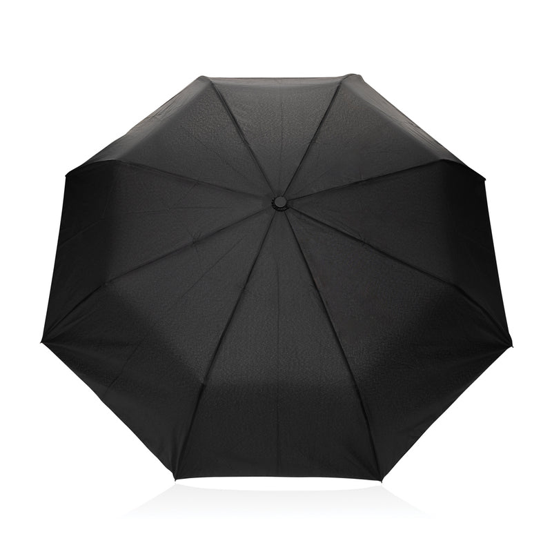 Load image into Gallery viewer, Kaycey 21-inch AWARE RPET Acacia wood mini auto-open umbrella from XD Collection, featuring stylish wooden handle and compact design.