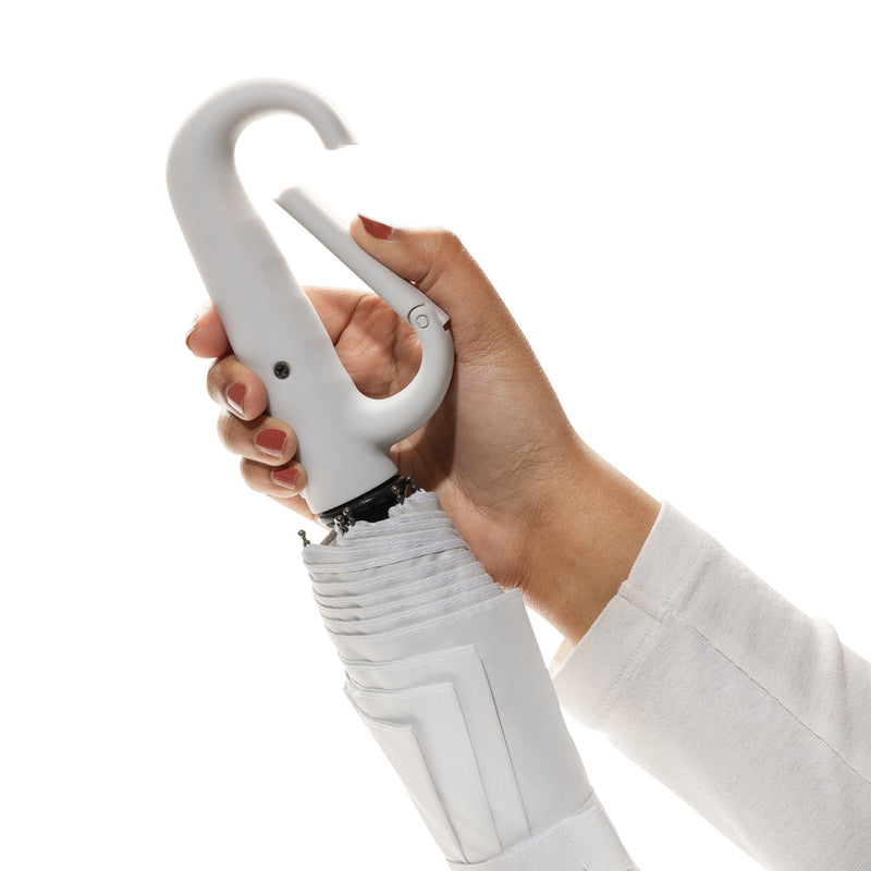 Load image into Gallery viewer, Yara 21" AWARE™ RPET solid colour umbrella with carabiner - Custom Wood Designs