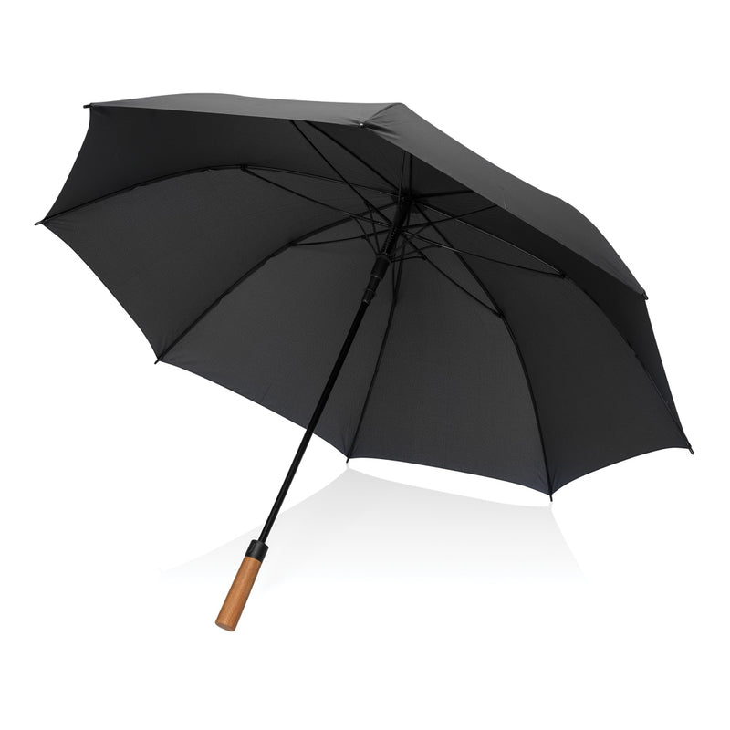 Load image into Gallery viewer, Tony Aware™ RPET 30 inch acacia auto open umbrella - Custom Wood Designs