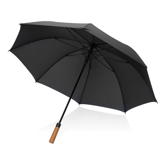 Tony  Aware™ RPET 30 inch acacia auto open umbrella - Custom Wood Designs