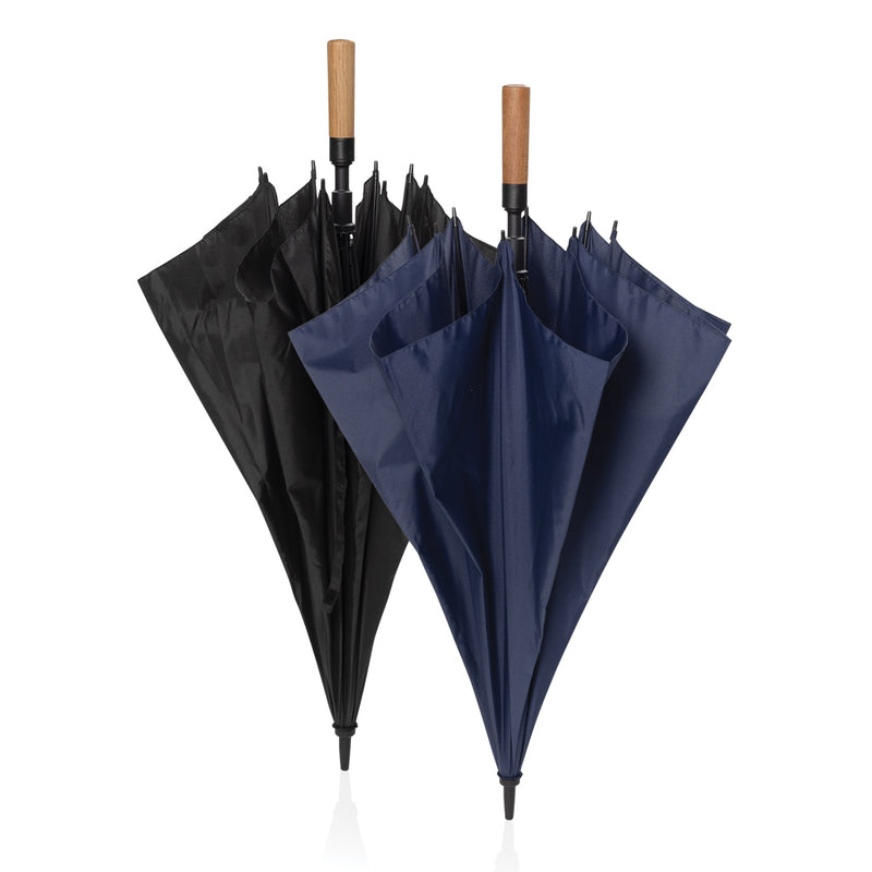 Load image into Gallery viewer, Tony Aware™ RPET 30 inch acacia auto open umbrella - Custom Wood Designs