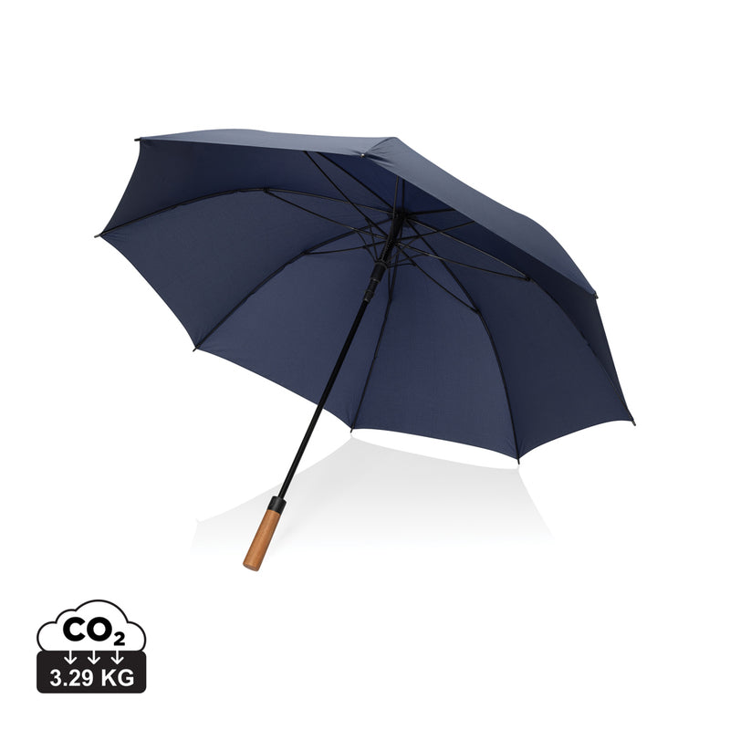 Load image into Gallery viewer, Tony Aware™ RPET 30 inch acacia auto open umbrella - Custom Wood Designs