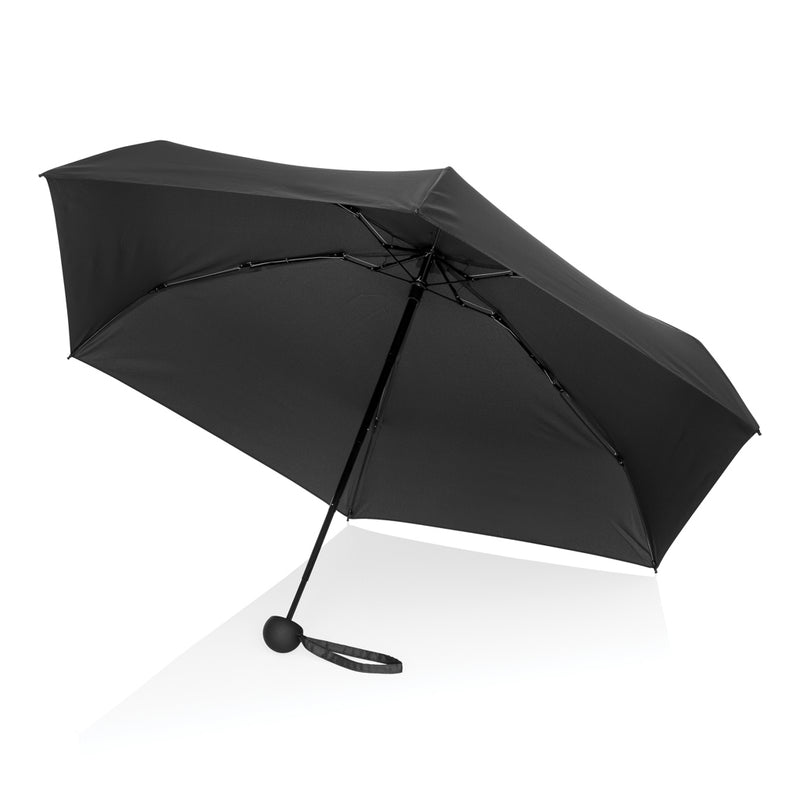Load image into Gallery viewer, 19.5" Aware™ RPET super mini manual 190T Pongee umbrella - Custom Wood Designs 19.5" Aware™ RPET super mini manual 190T Pongee umbrella