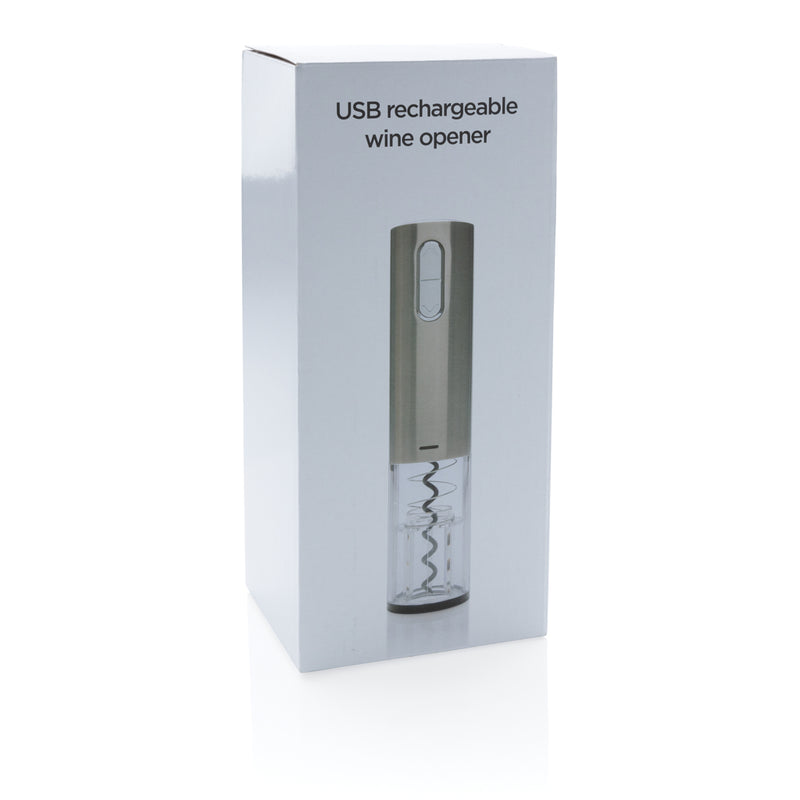 Load image into Gallery viewer, XD Collection electric wine opener, USB rechargeable, sleek black design for effortless cork removal in home and living settings.