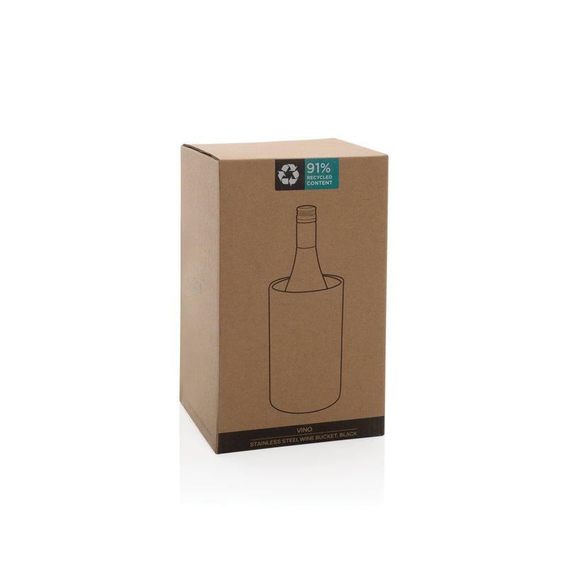 Load image into Gallery viewer, Vino RCS certified recycled stainless steel wine bucket - Custom Wood Designs