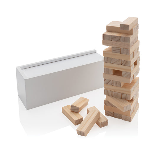 Deluxe tumbling tower wood block stacking game - Custom Wood Designs