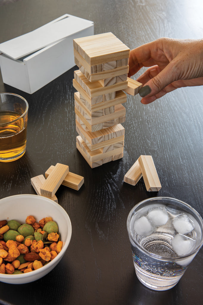 Load image into Gallery viewer, Deluxe tumbling tower wood block stacking game - Custom Wood Designs