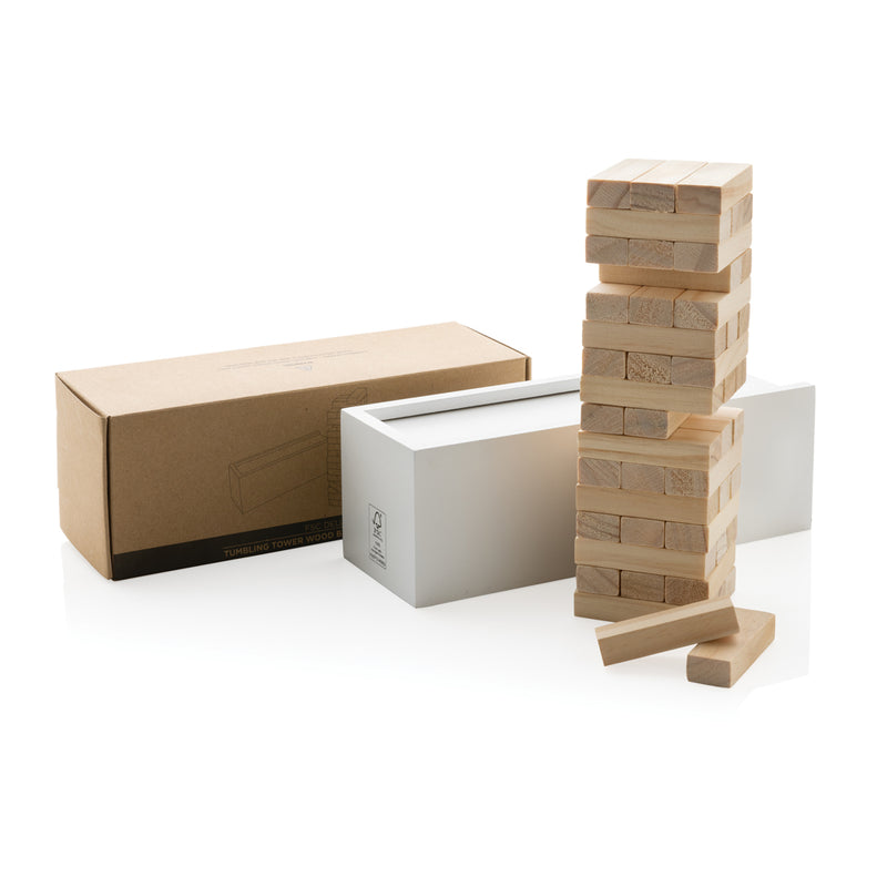 Load image into Gallery viewer, Deluxe tumbling tower wood block stacking game - Custom Wood Designs