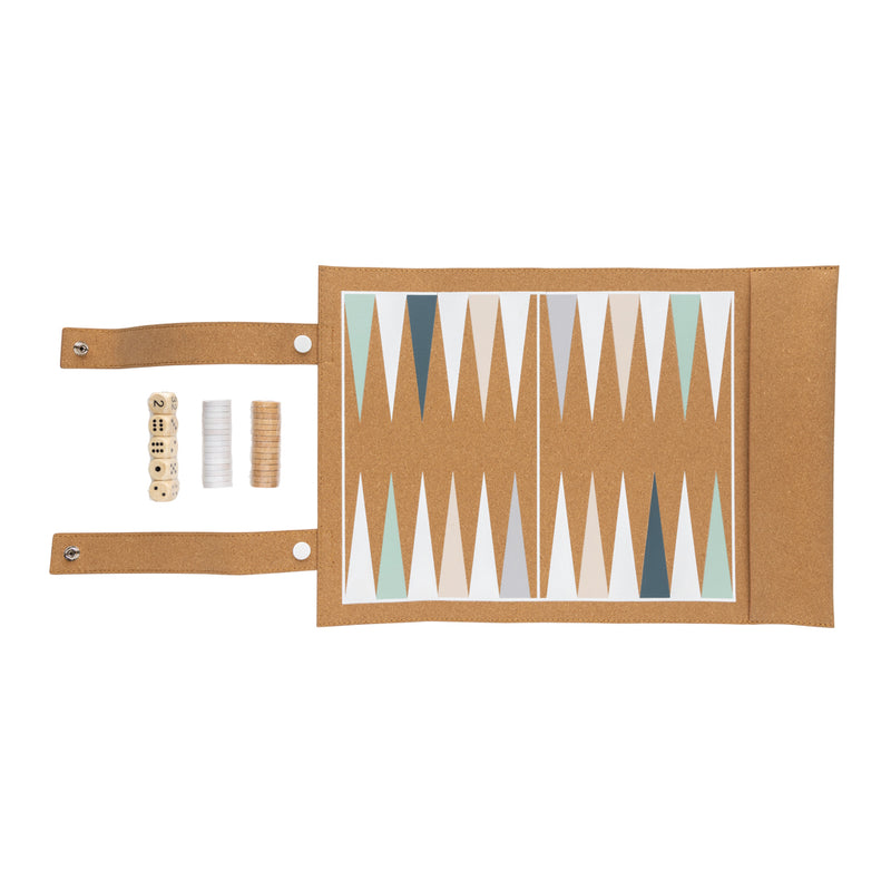 Load image into Gallery viewer, Britton cork foldable backgammon and checkers game set - Custom Wood Designs