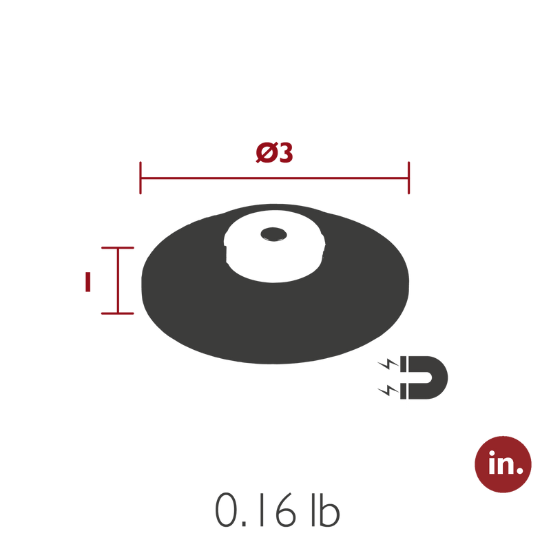 Load image into Gallery viewer, Fermob Aplô Magnetic Base – dimensions