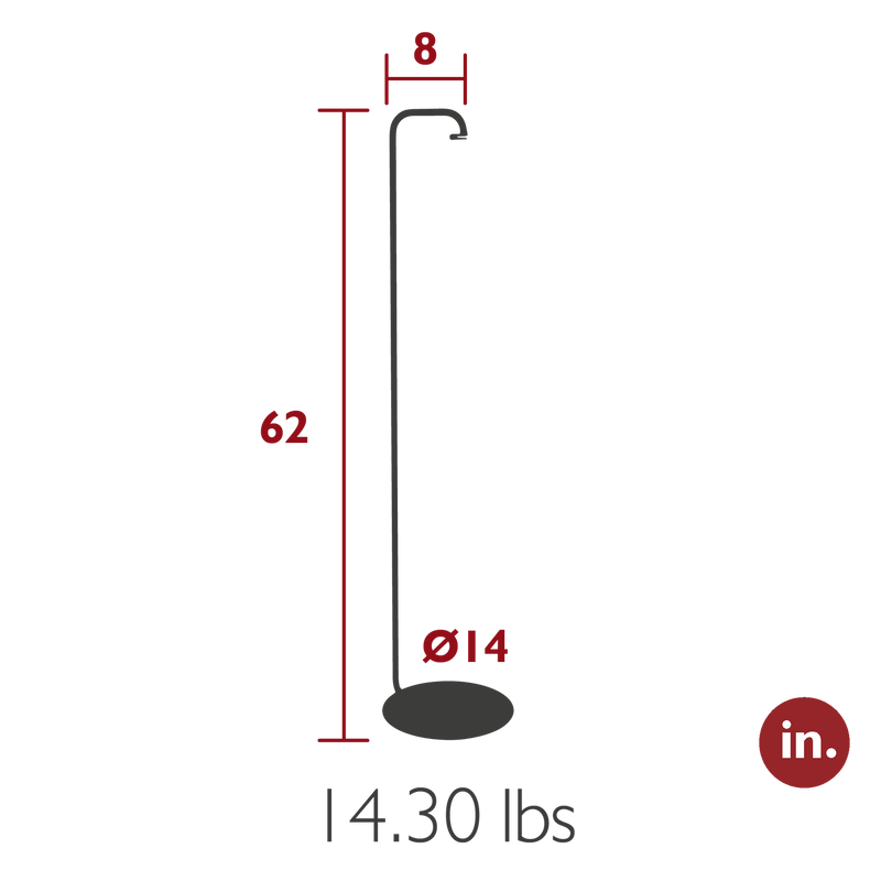 Load image into Gallery viewer, Fermob Balad² Upright Stand – dimensions