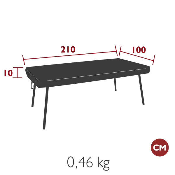 Load image into Gallery viewer, Fermob outdoor table cover in grey, weatherproof, 210x100 cm, with storage bag, protecting a rectangular table from weather elements.