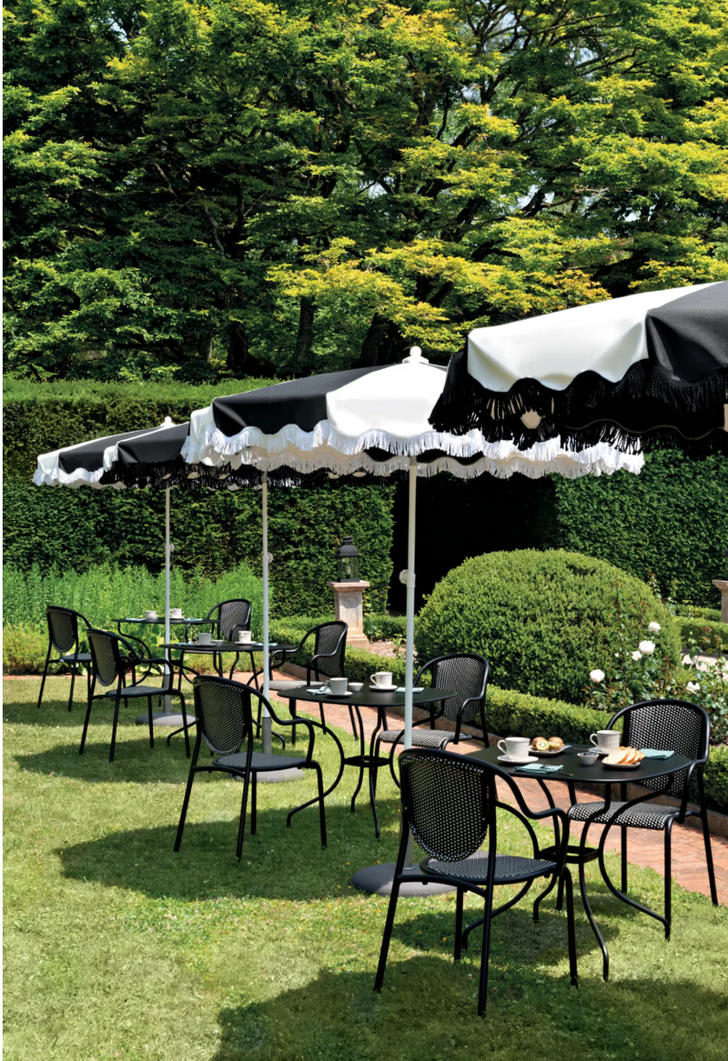 Load image into Gallery viewer, Aluminium Parasol Ø250cm Wave Finish with Fringe SET