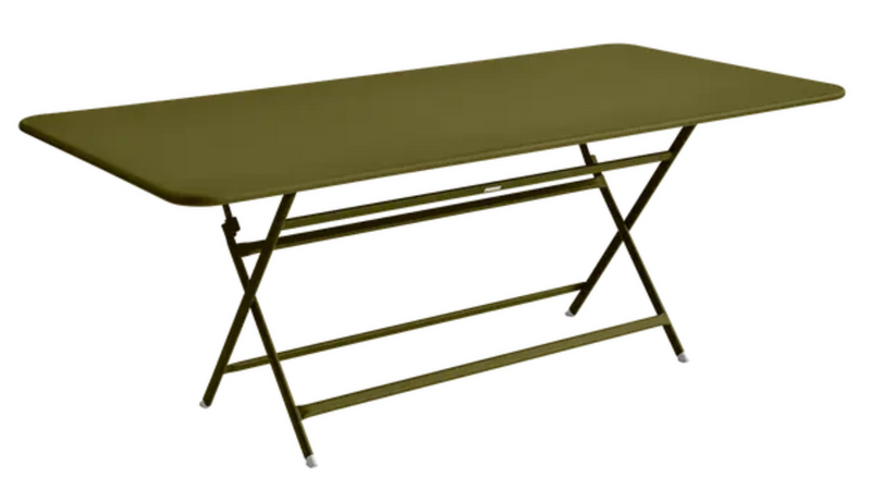 Load image into Gallery viewer, Fermob Caractère foldable outdoor table in pesto green, 190x90 cm, eight-seater with sturdy design and smooth folding mechanism.