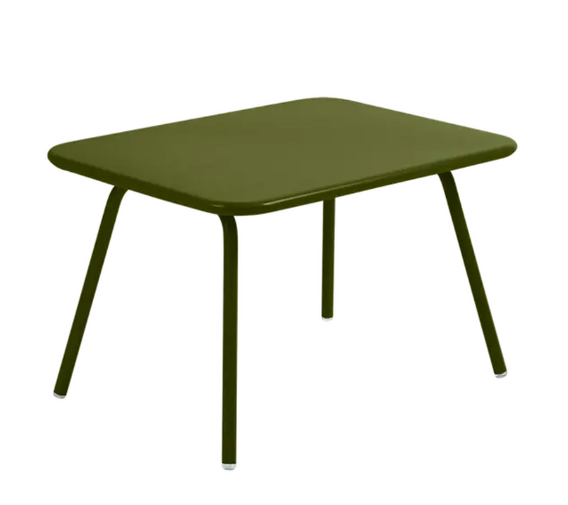 Load image into Gallery viewer, Fermob Luxembourg Kid Table, a children’s table with a Pesto green finish, designed for kids' play and activity spaces.