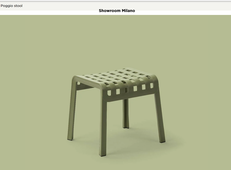 Load image into Gallery viewer, Nardi Poggio outdoor stool and footrest with woven design, suitable for patio furniture and outdoor use.