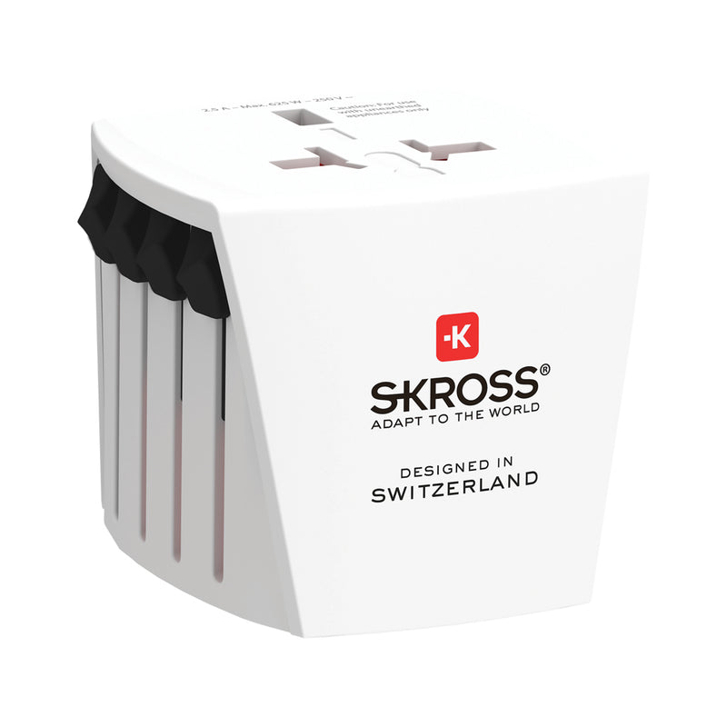 Load image into Gallery viewer, Skross SKROSS World Travel Adapter MUV Micro for phones and tablets, compact travel electrical adapter with multiple plug options.