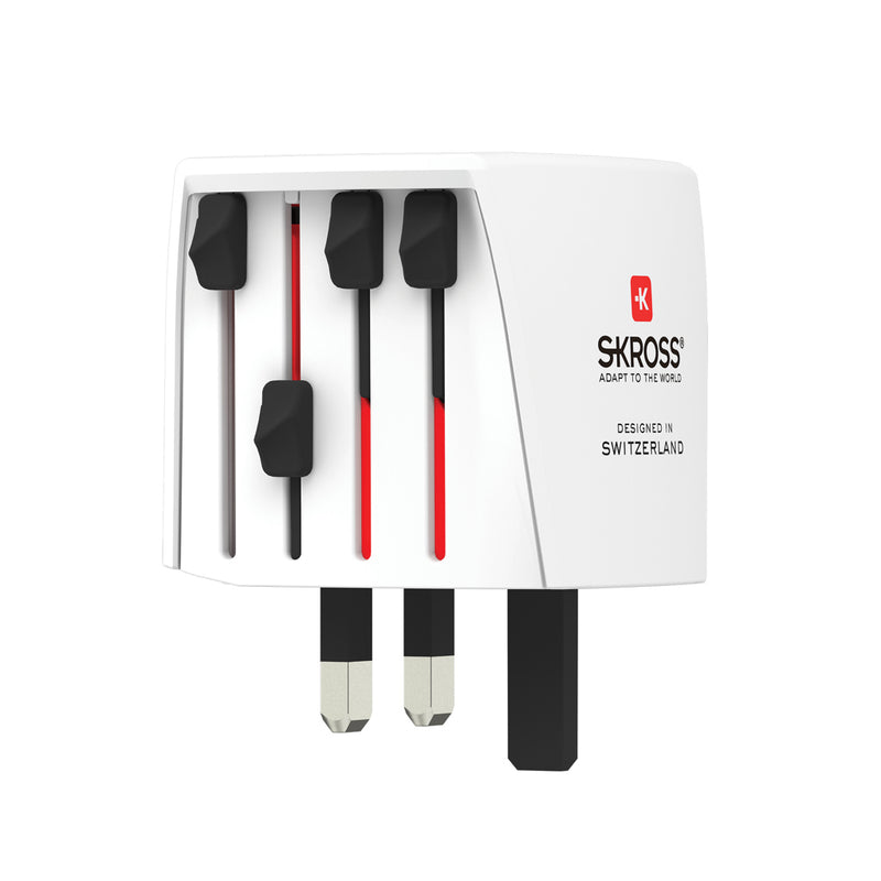 Load image into Gallery viewer, Skross SKROSS World Travel Adapter MUV Micro for phone and tablet charging, compact travel accessory with multiple plug options