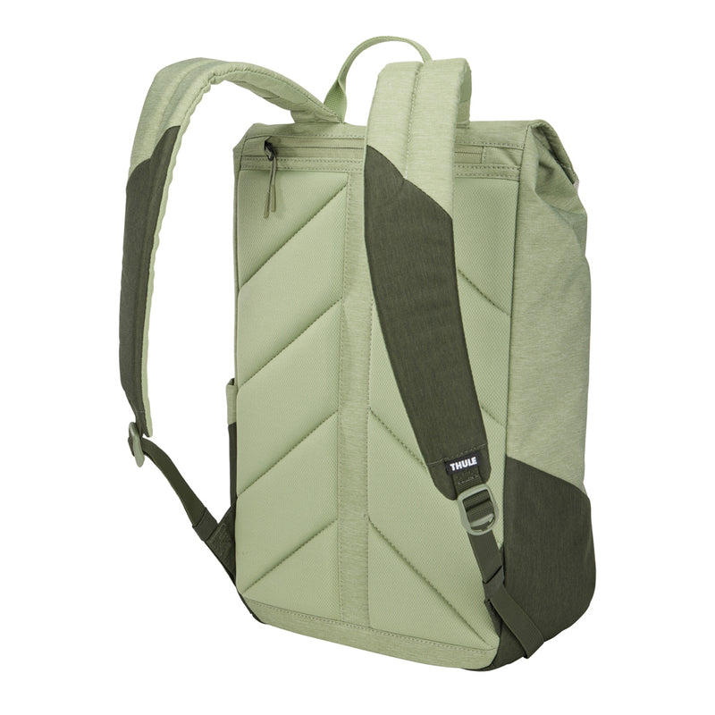 Load image into Gallery viewer, Thule Lithos Backpack 16L in black, showing the sleek design with multiple compartments and padded shoulder straps.