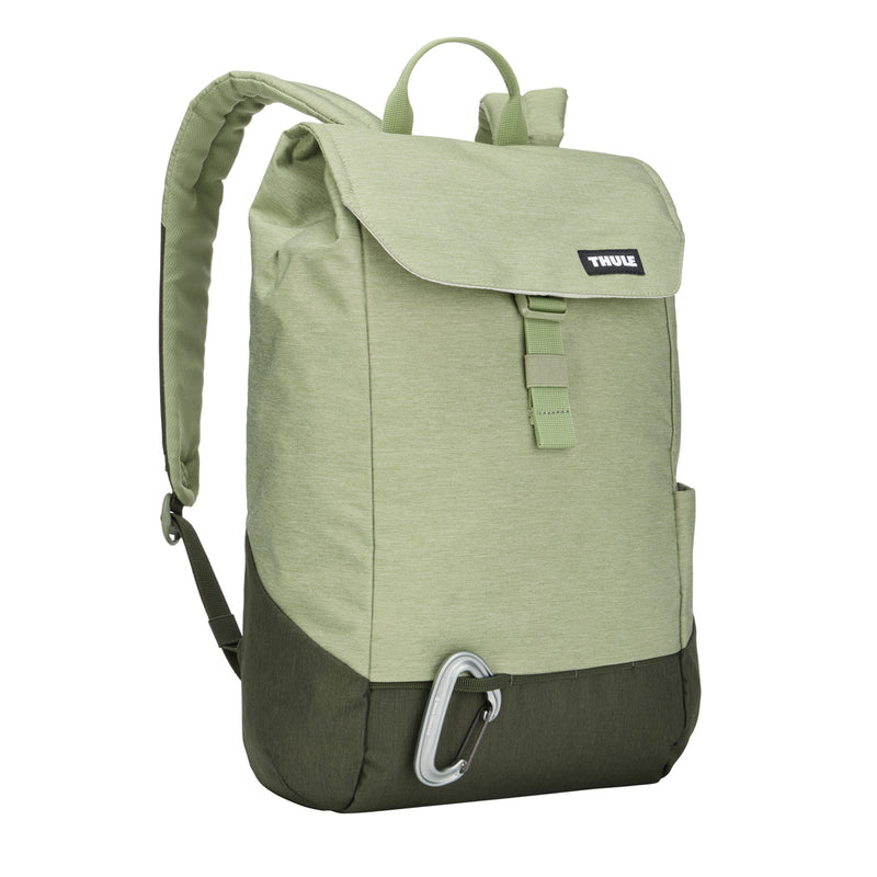 Load image into Gallery viewer, Thule Lithos Backpack 16L in black, showcasing adjustable shoulder straps and multiple compartments for travel and daily use.