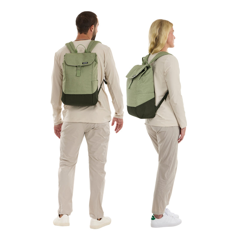 Load image into Gallery viewer, Thule Lithos Backpack 16L in black with multiple compartments, padded shoulder straps, and sleek travel bag design.