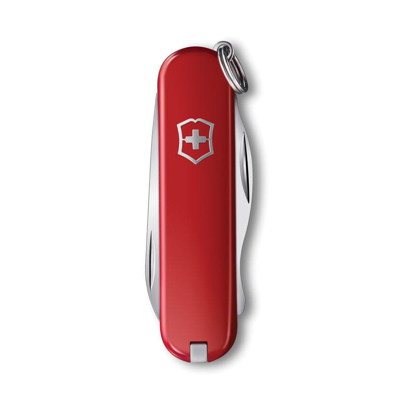 Load image into Gallery viewer, Small Victorinox Rally pocket knife with 9 tools, featuring a compact design and stainless steel blades and tools.