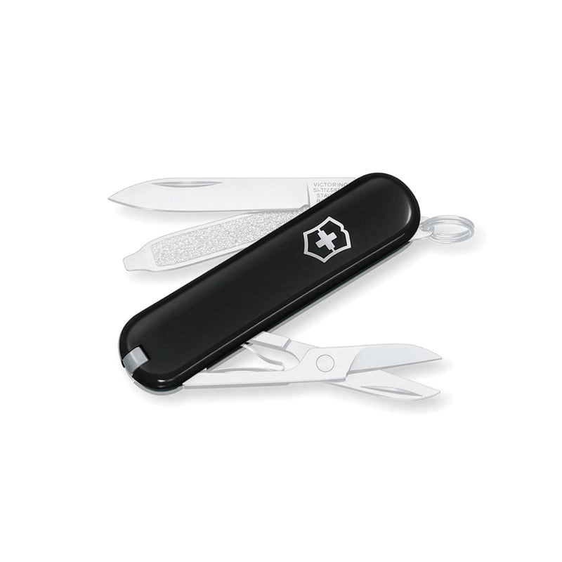Load image into Gallery viewer, Victorinox Pocket Knife Classic SD with 7 functions, compact stainless steel multi-tool with blade, scissors, and bottle opener.