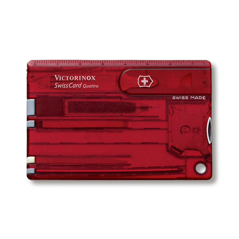 Load image into Gallery viewer, Victorinox Swiss Card Classic with 10 functions, compact multi-tool in black, showing various tools extended for everyday use