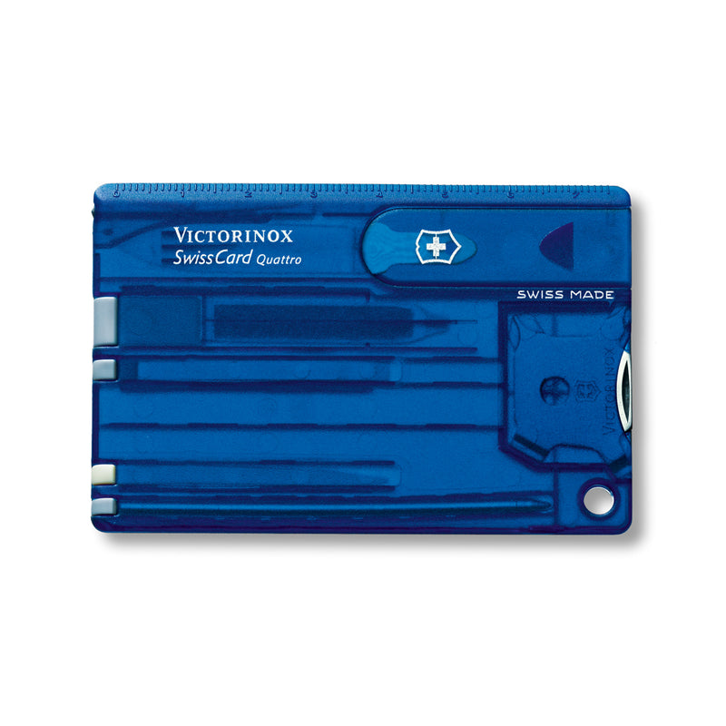 Load image into Gallery viewer, Victorinox Swiss Card Classic multi-tool with 10 functions, compact stainless steel card featuring blades, scissors, and screwdrivers.